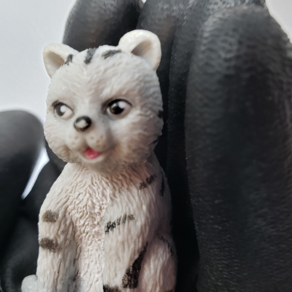 Kitty Kitten Cat Gray with Black Stripes Toy Figure - Picture 13 of 16